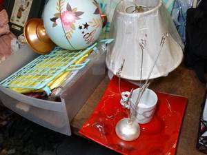 lot 37761 image: Variety of Nice Items - Decorative Globe, Lampshade, Coloring Pencils and more