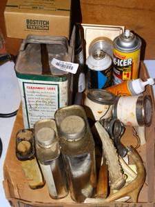 lot 37670 image: Turpentine & Other Paint Products in a box