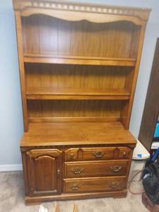lot 502 image: Vintage Bookshelf Dresser - Veneer With Formica Top