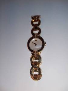 lot 3026 image: Ladies Movado Gold Tone Watch