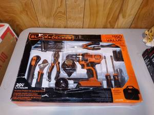 lot 3113 image: BLACKDECKER 20-Volt MAX Lithium-Ion Drill-Driver And 66-Piece Project Kit, LDX120PK
