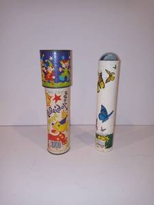 lot 3154 image: Lot of 2 cool kaleidoscopes one vintage and butterfly themed