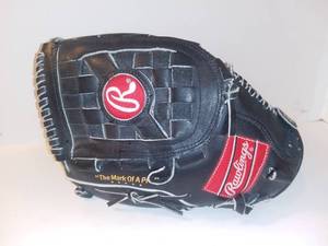 lot 4122 image: Rawlings Black Fastback Model Glove - Lefty