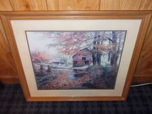 lot 4208 image: Barn Painting Signed Lee Parkinson 1990
