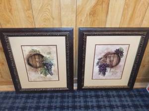 lot 4210 image: Pair of GrapesWine Prints