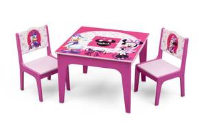 lot 110 image: Delta Children Disney Minnie Mouse Deluxe Kids Storage Play Table and Chairs Set