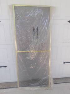lot 117 image: Brass Framed Screen Door Insert