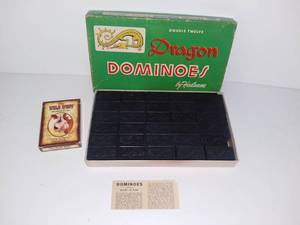 lot 1024 image: Balsam Double Twelve Dragon Dominoes