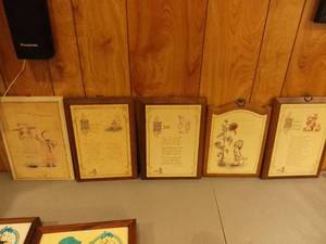 lot 4224 image: 5 Holly Hobbie Wood Wall Plaques