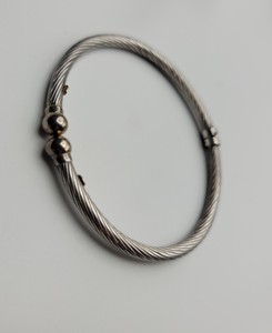 lot 138 image: 925 Sterling Silver 14k Gold Bracelet