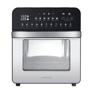 lot 7840 image: GoWISE USA 1700-Watts Electric Air Fryer Oven Grill Stainless Steel with Dual Heating Rotisserie and Dehydrator, Silver