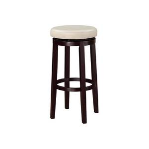 lot 7841 image: Linon Home Maya Swivel Counter Stool in Off-WhiteBrown