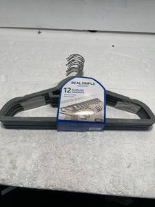 lot 7858 image: REAL SIMPLE SLIMLINE HANGERS 12 Gray