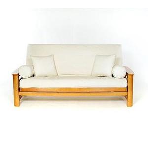 lot 7871 image: Royal Heritage Home Futon Cover 100% Cotton, Full Size, Natural