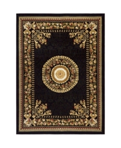 lot 8496 image: Home Dynamix Optimum Athens 5 x 7 Area Rug in Black - Set of 2