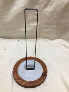 lot 8499 image: Acacia Kitchen Freestanding Paper Towel Holder