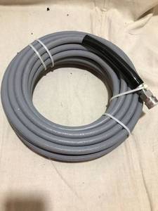 lot 8510 image: Made in the USA 38 4,000 PSI Single Wire Non-Marking Grey Pressure Wash Hose