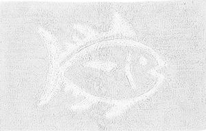 lot 7870 image: Southern Tide White Harpoon to 20-in x 32-in Bath Rug