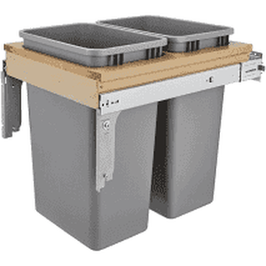 lot 8508 image: Rev-A-Shelf Double Soft-Close 13 Gallon Pull Out Trash Can