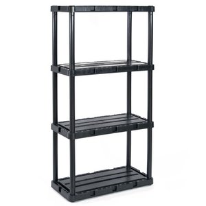 lot 1123 image: Gracious Living Knect A Shelf Light Duty Fixed Storage 4 Shelf Shelving Unit