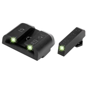 lot 1127 image: Truglo TG231G1 Brite-Site Tritium Night Sights Fits Glock 1717L1922232426273334353839 Green Tritium FrontRear Black