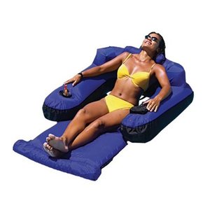 lot 1150 image: Swimline 9047 Swimming Pool Fabric Inflatable Ultimate Floating Lounger Chair