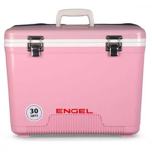 lot 1151 image: Engel Coolers 30 Quart 48 Can Lightweight Insulated Mobile Cooler Drybox, Pink