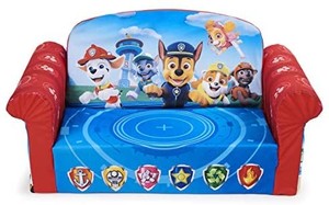 lot 1155 image: Marshmallow Furniture, Childrens 2-in-1 Flip Open Foam Compressed Sofa, PAW Patrol