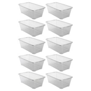 lot 1209 image: Life Story - Shoe Storage Box Stacking Container Bin with Lids, 10 Pack