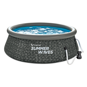 lot 1215 image: Summer Waves - 8ft x 2.5ft Above Ground Inflatable Pool with Pump