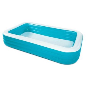 lot 1222 image: Summer Waves 10ft x 6ft x 22in Deluxe Inflatable Backyard Kiddie Splash Pool