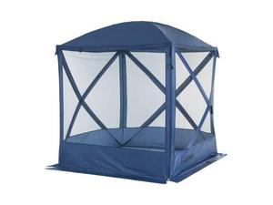 lot 1242 image: SlumberTrek Flexion Outdoor 4 Sided Gazebo Canopy with Mesh Screen Netting, Navy