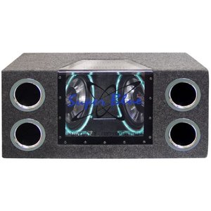 lot 1277 image: PYRAMID BNPS122 - Dual 12 1200 Watt Bandpass Speaker System wNeon Accent Lighting