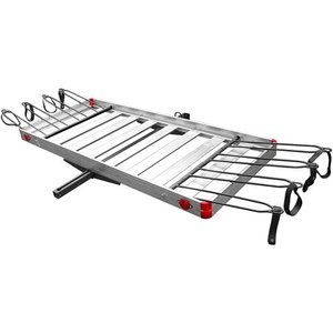 lot 1284 image: Tow Tuff TTF-2762ACBR 2-in-1 Aluminum Cargo Carrier with Bike Rack