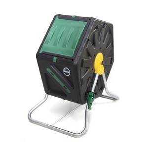 lot 1290 image: Miracle-Gro 18.5 Gal. Tumbling Garden Waste Soil Composter with Hand Tool Kit