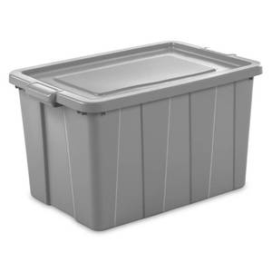 lot 1356 image: Sterilite Tuff1 30 Gallon Plastic Storage Tote Container Bin w Lid