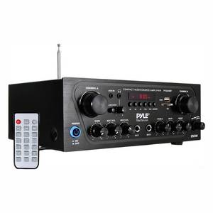 lot 1369 image: PYLE PTA24BT - Compact Bluetooth Home Audio Amplifier, 2-Ch. Audio Source Stereo Receiver System with FM Radio, MP3USBSDAUX Playback (250 Watt)