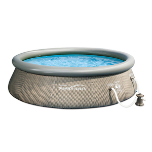 lot 1390 image: Summer Waves - 12-foot x 36-inch Inflatable Above Ground Swimming Pool with Pump
