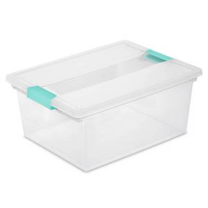 lot 1412 image: Sterilite Deep Clip Storage Box-14X11X6.25 Clear