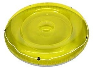 lot 1419 image: Swimline 9050 - 72 Swimming Pool SunTan Island Inflatable Lounger,Yellow and grey