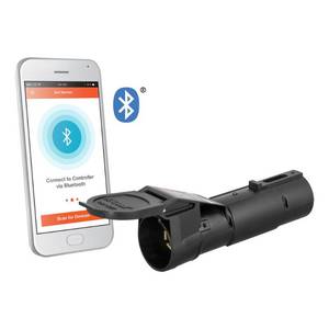 lot 1435 image: CURT 51180 Echo Mobile Electric Trailer Brake Controller with Bluetooth-Enabled Smartphone Connection, Proportional
