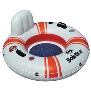 lot 1477 image: Swimline 17001 Super Chill Vinyl with Nylon Mesh Single Seat Tube Pool Float