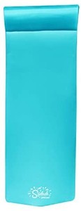 lot 1494 image: TRC Recreation Splash 70 Inch Foam Raft Lounger Swimming Pool Float Mat with Roll Pillow for Poolside, Lake, and Beach, Tropical Teal Blue