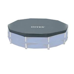 lot 1754 image: Intex 12 Round Frame Above Ground Pool Debris Cover with Drain Holes