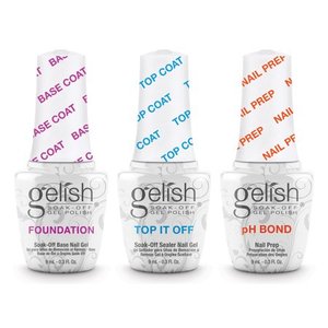 lot 1778 image: Gelish Soak-Off Terrific Trio Basix Gel Nail Polish Kit, 15mL each