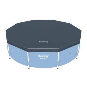 lot 1801 image: Bestway - Flowclear 10 Round Pool Cover for Above Ground Pools (Pool Cover Only)