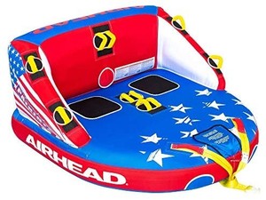 lot 1823 image: Airhead Patriot Towable Kwik Connect Chariot Style Reversible Tube