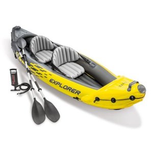 lot 1835 image: Intex Explorer K2 Inflatable Kayak with Oars and Hand Pump