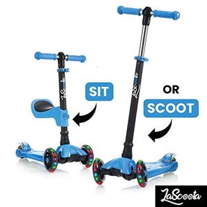 lot 1865 image: Lascoota 2-in-1 Kick Scooter for Kids