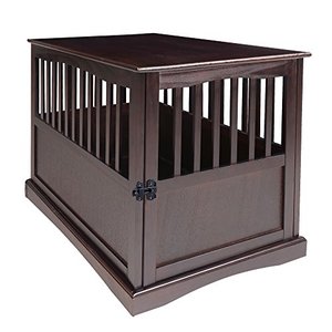 lot 7541 image: Casual Home Wooden Large Pet Crate, End Table, Espresso, 24W36.5D29.25H